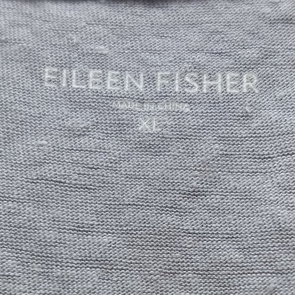 Eileen Fisher Silver Sleeveless, Tunic , 100% Linen Beautiful Shimmer, Size XL - Picture 3 of 5